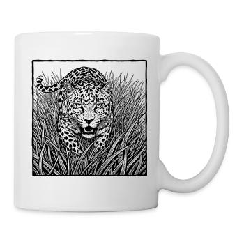 Leopard in the grass - Mug - white - Right