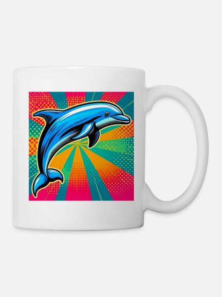 Delfin - Tasse - Weiß