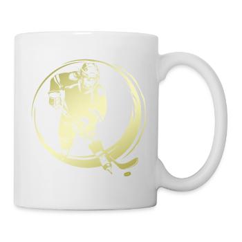 Hockey Spieler Silhouette - Tasse - Weiß - Rechts