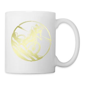 Mountain Bike Bicycle Silhouette - Mug - white - Right