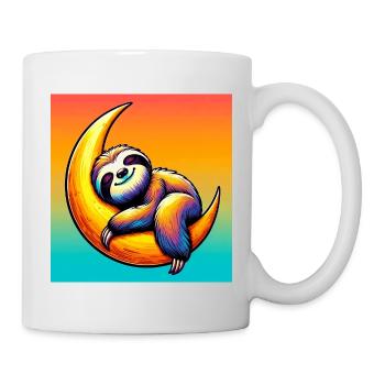 La paresse dort sur la Lune - Mug blanc - blanc - Droite
