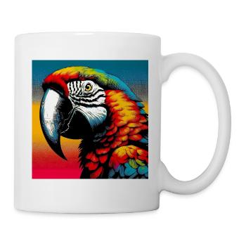 Papagei - Tasse - Weiß - Rechts