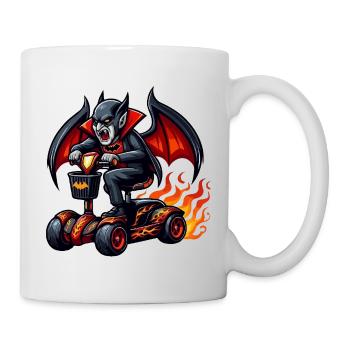 Vampier_op_race_scootmobiel - Tasse - Weiß - Rechts