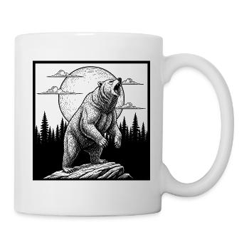 Bear in the moonlight - Mug - white - Right