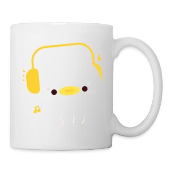 Ente mit Kopfhörern - Tasse - Weiß - Rechts