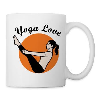 Yoga Love - Tasse - Weiß - Rechts