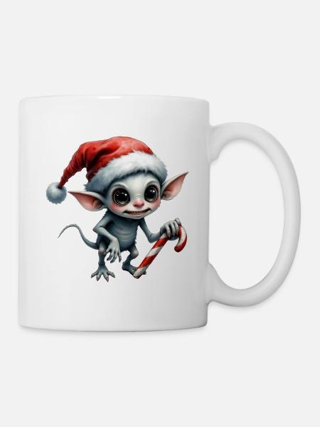 Elfe de Noël avec canne - Mug blanc - blanc