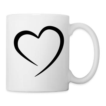 Herz - Tasse - Weiß - Rechts