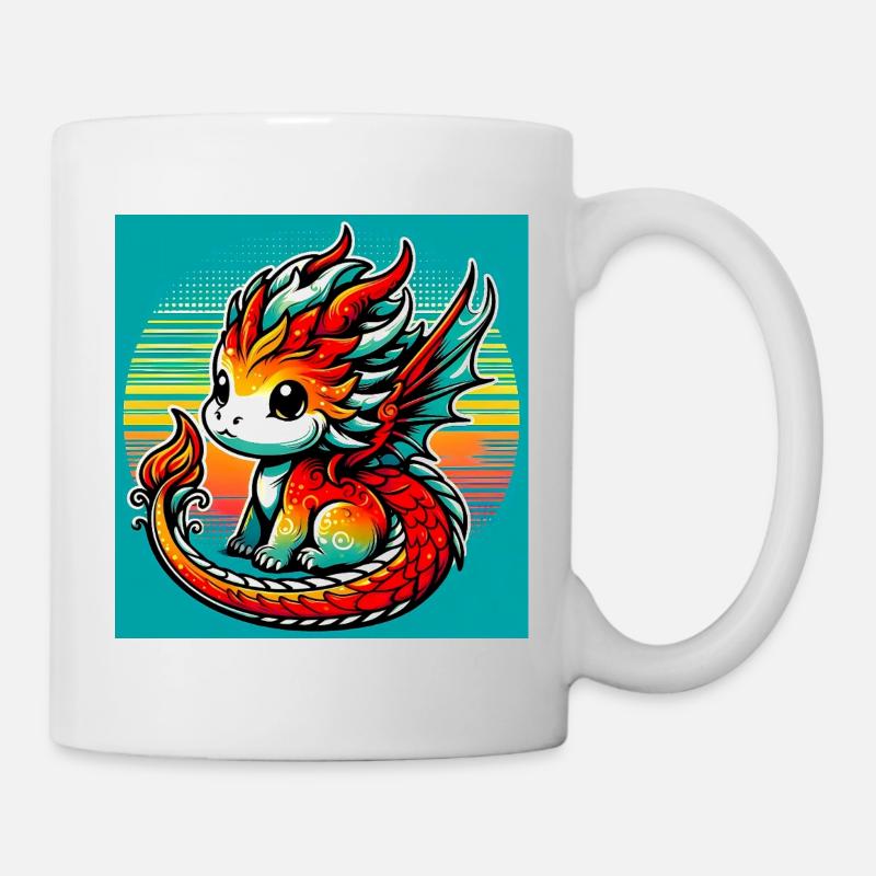 Drache - Tasse - Weiß