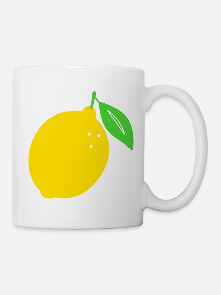Lemon Flat Print Design - Mug - white