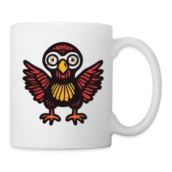 Dinde Halloween Bande dessinée drôle - Mug blanc - blanc - Droite