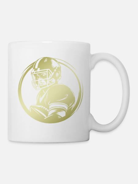 American Football Silhouette - Tasse - Weiß