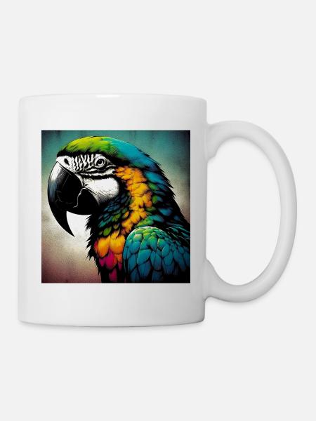 Papagei - Tasse - Weiß
