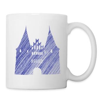 Lübeck Landmark Blue | Scribble Look - Mug - white - Right