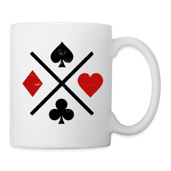 Spielkarten Kontrastdesign - Tasse - Weiß - Rechts