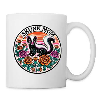 Skunk Mom Floral Patch - Mug - white - Right