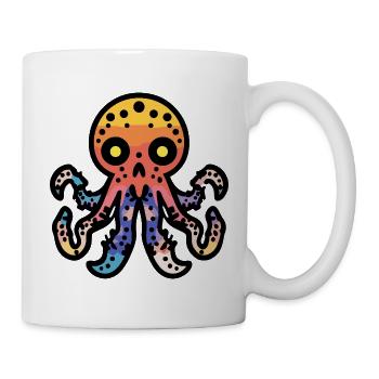 Oktopus Halloween Comic Lustig - Tasse - Weiß - Rechts