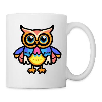 hibou Halloween bande dessinée drôle - Mug blanc - blanc - Droite