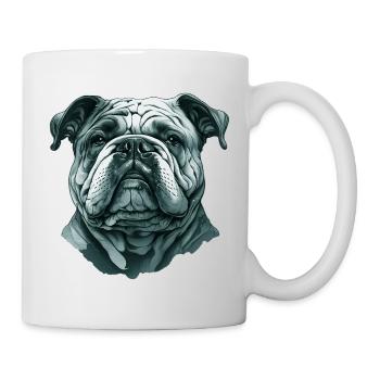 Bulldog Dog Portrait bulldog - Mug - white - Right