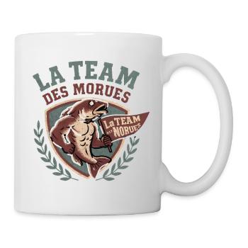 Morues Musclées La Team - Mug blanc - blanc - Droite