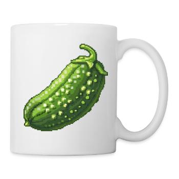 Pixel Cucumber Retro Green - Mug - white - Right