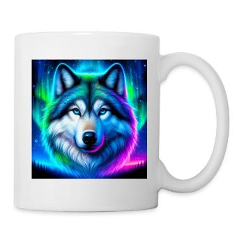 Loup - Mug blanc - blanc - Droite