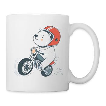 Cartoonish Biker Bear - Mug - white - Right