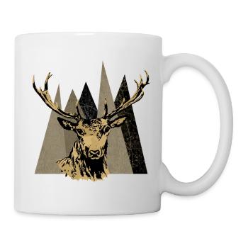 Cerf - Mug blanc - blanc - Droite
