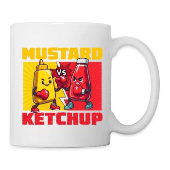 Mustard vs. Ketchup: Cartoon Duel - Mug - white - Right