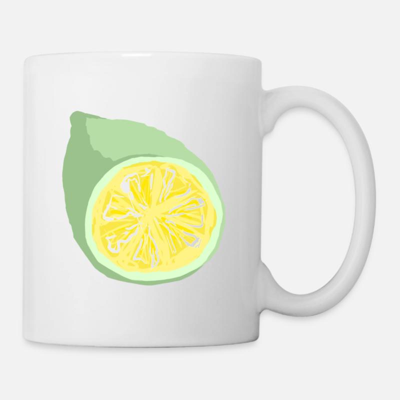 Zitrusscheibe Abstrakt - Tasse - Weiß