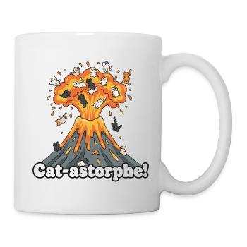 Cat-astrophe volcano - Mug - white - Right