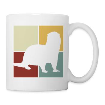 Sea Otter Cartoon Animal Lover Vintage - Mug - white - Right