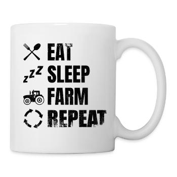 Horaire de l’agriculteur - Mug blanc - blanc - Droite