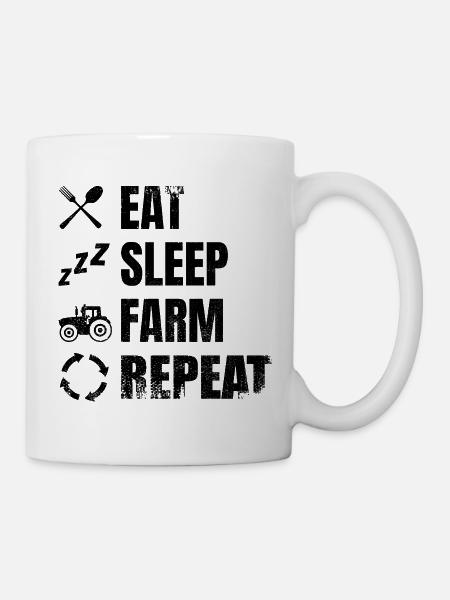 Landwirt Zeitplan - Tasse - Weiß