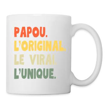 Papua das Original – Einzigartiges Opa Geschenk - Tasse - Weiß - Rechts