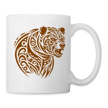 Bears Tribal Ornament Tattoo - Mug - white - Right