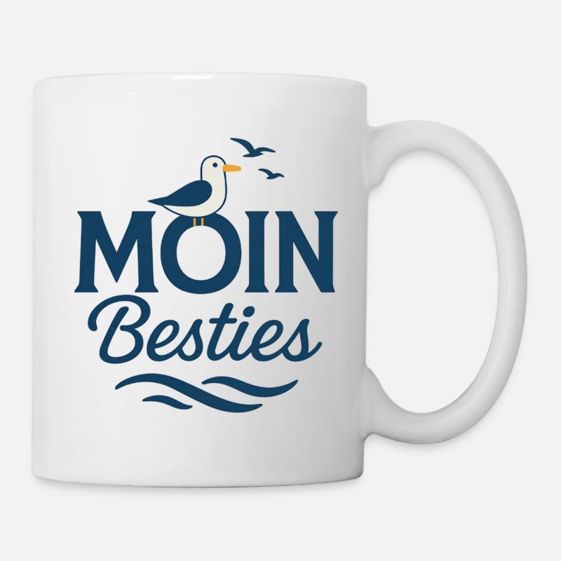 Moin Besties Salutation de la mer - Mug blanc - blanc