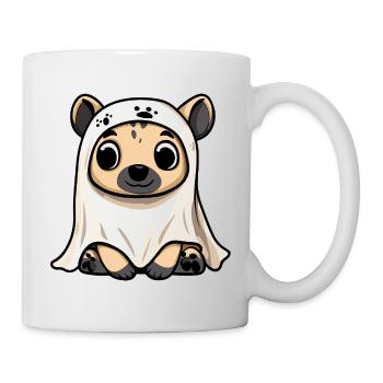 Hyène Halloween fantôme - Mug blanc - blanc - Droite