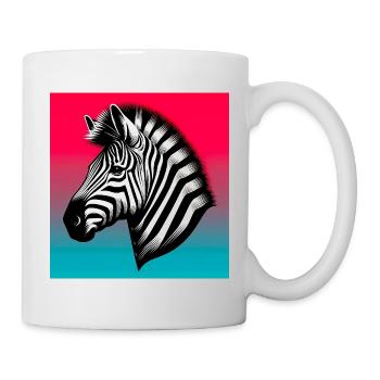 Zebra - Tasse - Weiß - Rechts