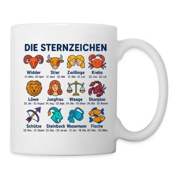 Die Sternzeichen - Tasse - Weiß - Rechts