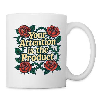 Ihre Aufmerksamkeit ist das Produkt - Tasse - Weiß - Rechts
