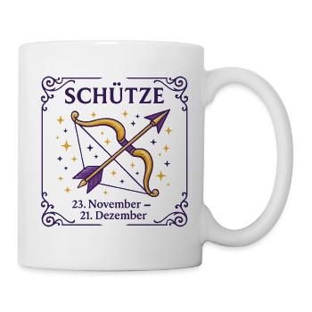 Sternzeichen Schütze - Tasse - Weiß - Rechts