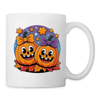 Pumpkin duo in the starry sky - Mug - white - Right