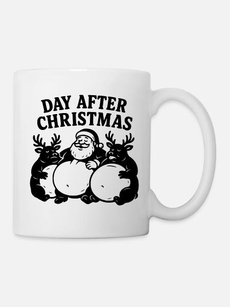 Jour après Noël Nourriture consommée - Mug blanc - blanc
