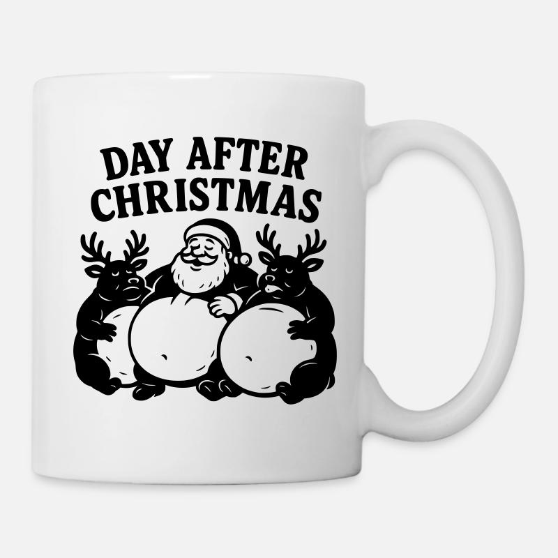 Jour après Noël Nourriture consommée - Mug blanc - blanc