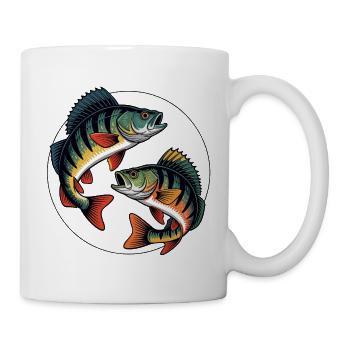 Deux perchoirs de saut - Mug blanc - blanc - Droite