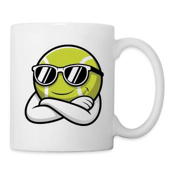 Balle de tennis cool - Logo de sport - Mug blanc - blanc - Droite