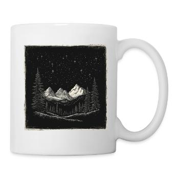Forêt Montagnes Vintage - Mug blanc - blanc - Droite