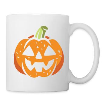 Funny Halloween Pumpkin Face - Mug - white - Right