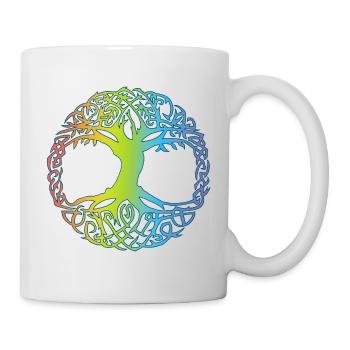 Multicolored Celtic Tree - Mug - white - Right